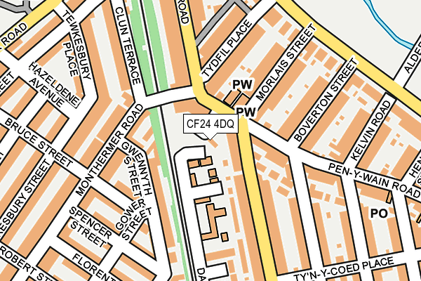 CF24 4DQ map - OS OpenMap – Local (Ordnance Survey) CF24 4DQ map - OS OpenMap – Local (Ordnance Survey)