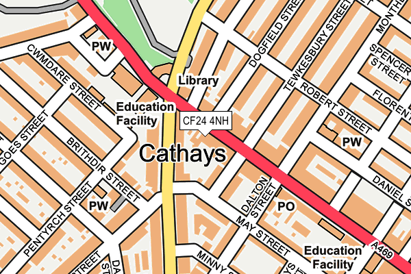 CF24 4NH map - OS OpenMap – Local (Ordnance Survey) CF24 4NH map - OS OpenMap – Local (Ordnance Survey)