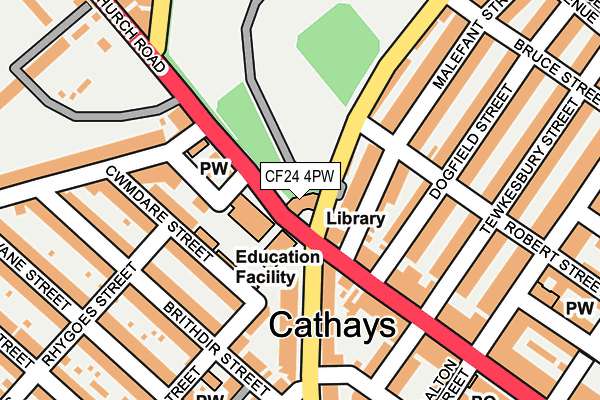 CF24 4PW map - OS OpenMap – Local (Ordnance Survey) CF24 4PW map - OS OpenMap – Local (Ordnance Survey)