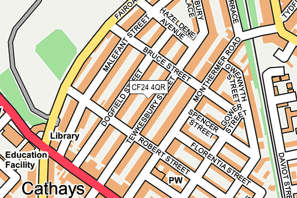 CF24 4QR map - OS OpenMap – Local (Ordnance Survey) CF24 4QR map - OS OpenMap – Local (Ordnance Survey)