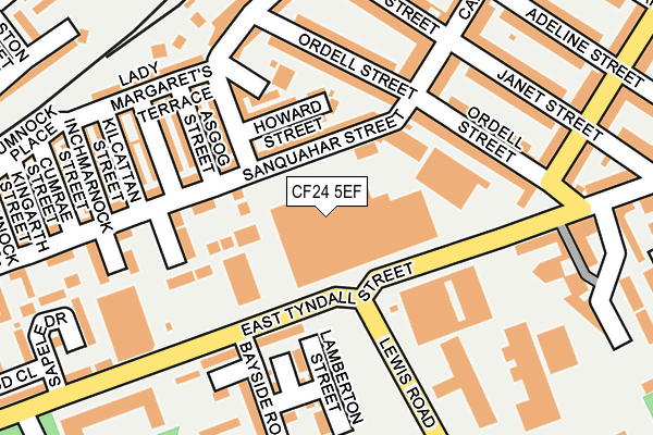 CF24 5EF map - OS OpenMap – Local (Ordnance Survey) CF24 5EF map - OS OpenMap – Local (Ordnance Survey)