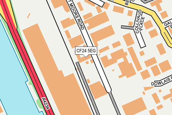CF24 5EG map - OS OpenMap – Local (Ordnance Survey) CF24 5EG map - OS OpenMap – Local (Ordnance Survey)