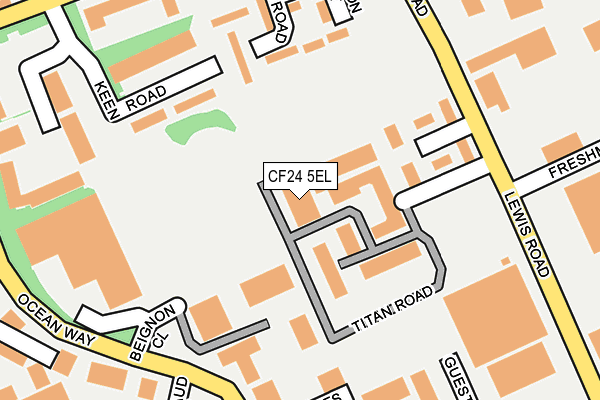 CF24 5EL map - OS OpenMap – Local (Ordnance Survey) CF24 5EL map - OS OpenMap – Local (Ordnance Survey)