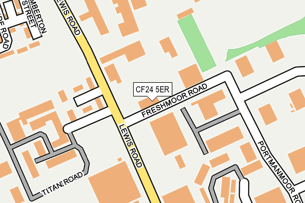 CF24 5ER map - OS OpenMap – Local (Ordnance Survey) CF24 5ER map - OS OpenMap – Local (Ordnance Survey)