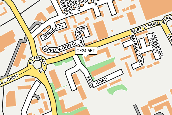 CF24 5ET map - OS OpenMap – Local (Ordnance Survey) CF24 5ET map - OS OpenMap – Local (Ordnance Survey)
