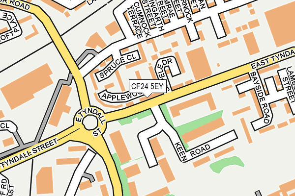 CF24 5EY map - OS OpenMap – Local (Ordnance Survey) CF24 5EY map - OS OpenMap – Local (Ordnance Survey)