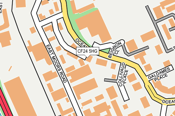 CF24 5HG map - OS OpenMap – Local (Ordnance Survey) CF24 5HG map - OS OpenMap – Local (Ordnance Survey)