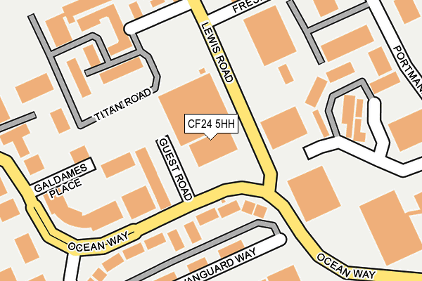 CF24 5HH map - OS OpenMap – Local (Ordnance Survey) CF24 5HH map - OS OpenMap – Local (Ordnance Survey)