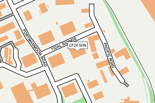 CF24 5HN map - OS OpenMap – Local (Ordnance Survey) CF24 5HN map - OS OpenMap – Local (Ordnance Survey)