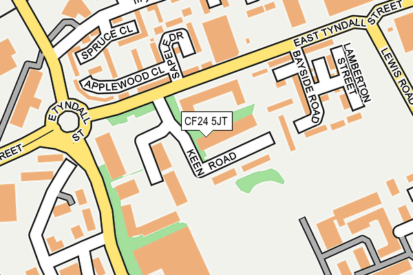 CF24 5JT map - OS OpenMap – Local (Ordnance Survey) CF24 5JT map - OS OpenMap – Local (Ordnance Survey)