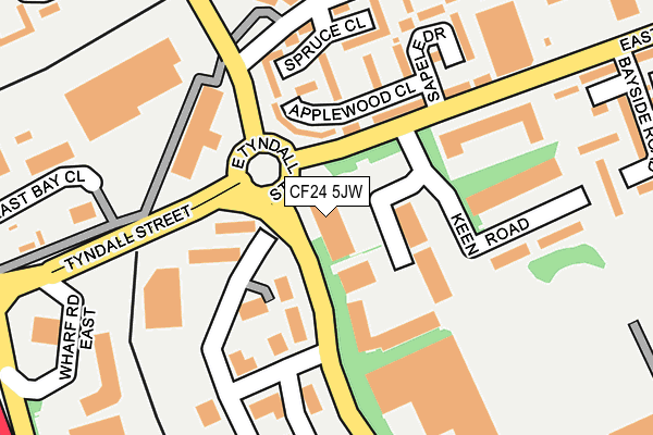 CF24 5JW map - OS OpenMap – Local (Ordnance Survey) CF24 5JW map - OS OpenMap – Local (Ordnance Survey)