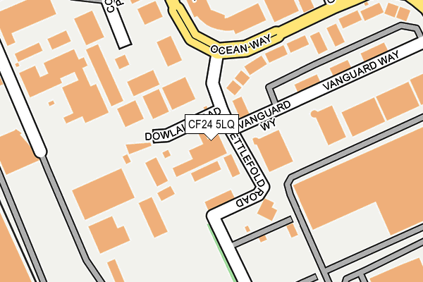 CF24 5LQ map - OS OpenMap – Local (Ordnance Survey) CF24 5LQ map - OS OpenMap – Local (Ordnance Survey)