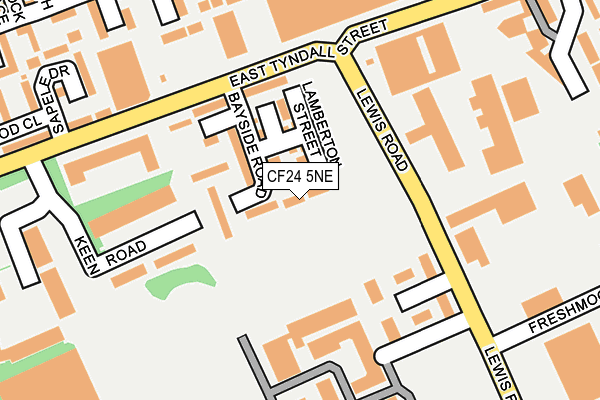 CF24 5NE map - OS OpenMap – Local (Ordnance Survey) CF24 5NE map - OS OpenMap – Local (Ordnance Survey)