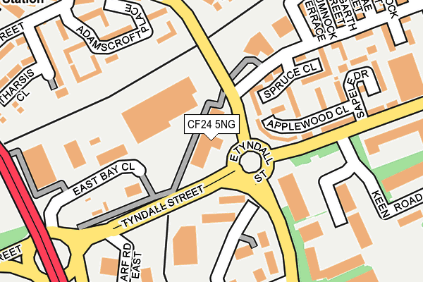 CF24 5NG map - OS OpenMap – Local (Ordnance Survey) CF24 5NG map - OS OpenMap – Local (Ordnance Survey)