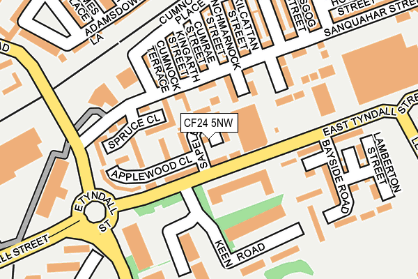 CF24 5NW map - OS OpenMap – Local (Ordnance Survey) CF24 5NW map - OS OpenMap – Local (Ordnance Survey)