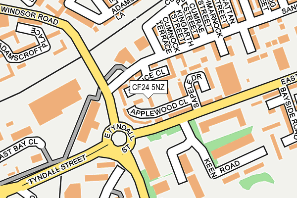 CF24 5NZ map - OS OpenMap – Local (Ordnance Survey) CF24 5NZ map - OS OpenMap – Local (Ordnance Survey)