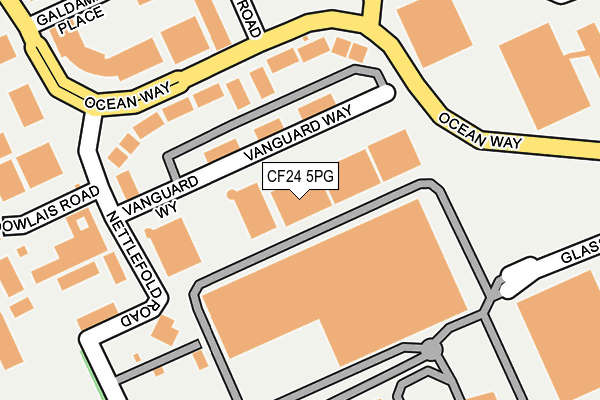 CF24 5PG map - OS OpenMap – Local (Ordnance Survey) CF24 5PG map - OS OpenMap – Local (Ordnance Survey)