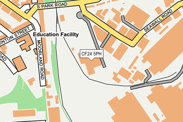 CF24 5PH map - OS OpenMap – Local (Ordnance Survey) CF24 5PH map - OS OpenMap – Local (Ordnance Survey)