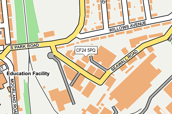 CF24 5PQ map - OS OpenMap – Local (Ordnance Survey) CF24 5PQ map - OS OpenMap – Local (Ordnance Survey)