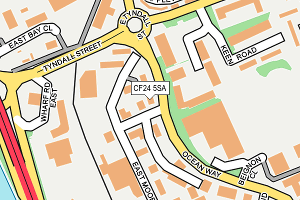 CF24 5SA map - OS OpenMap – Local (Ordnance Survey) CF24 5SA map - OS OpenMap – Local (Ordnance Survey)