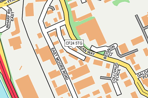 CF24 5TG map - OS OpenMap – Local (Ordnance Survey) CF24 5TG map - OS OpenMap – Local (Ordnance Survey)