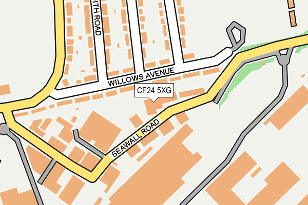 CF24 5XG map - OS OpenMap – Local (Ordnance Survey) CF24 5XG map - OS OpenMap – Local (Ordnance Survey)