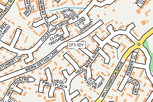 CF3 0DY map - OS OpenMap – Local (Ordnance Survey) CF3 0DY map - OS OpenMap – Local (Ordnance Survey)