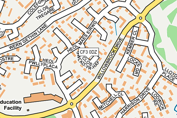 CF3 0DZ map - OS OpenMap – Local (Ordnance Survey) CF3 0DZ map - OS OpenMap – Local (Ordnance Survey)