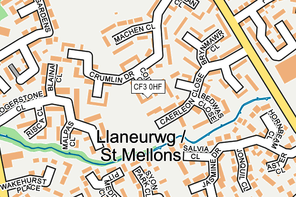 CF3 0HF map - OS OpenMap – Local (Ordnance Survey) CF3 0HF map - OS OpenMap – Local (Ordnance Survey)