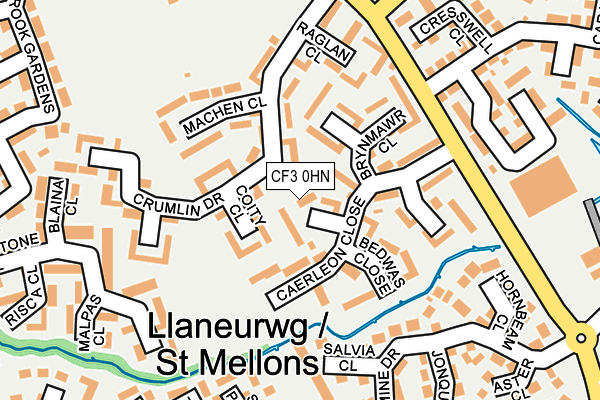 CF3 0HN map - OS OpenMap – Local (Ordnance Survey) CF3 0HN map - OS OpenMap – Local (Ordnance Survey)