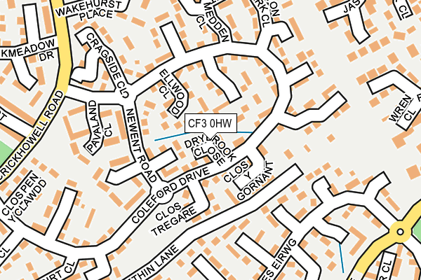 CF3 0HW map - OS OpenMap – Local (Ordnance Survey) CF3 0HW map - OS OpenMap – Local (Ordnance Survey)