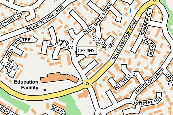 CF3 0HY map - OS OpenMap – Local (Ordnance Survey) CF3 0HY map - OS OpenMap – Local (Ordnance Survey)