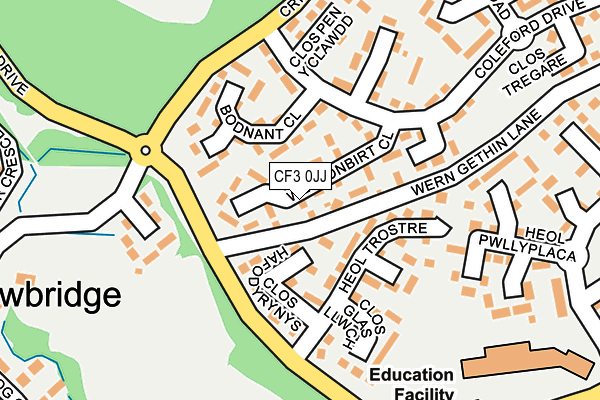 CF3 0JJ map - OS OpenMap – Local (Ordnance Survey) CF3 0JJ map - OS OpenMap – Local (Ordnance Survey)