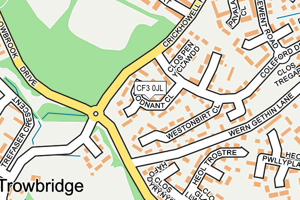 CF3 0JL map - OS OpenMap – Local (Ordnance Survey)