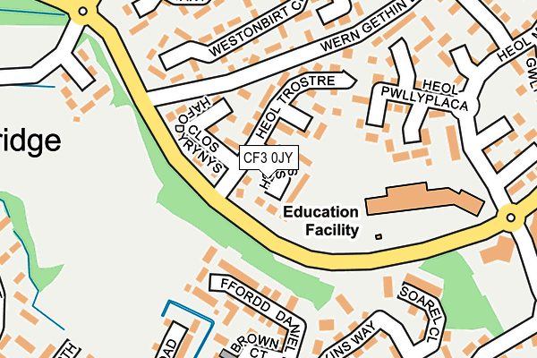 CF3 0JY map - OS OpenMap – Local (Ordnance Survey) CF3 0JY map - OS OpenMap – Local (Ordnance Survey)