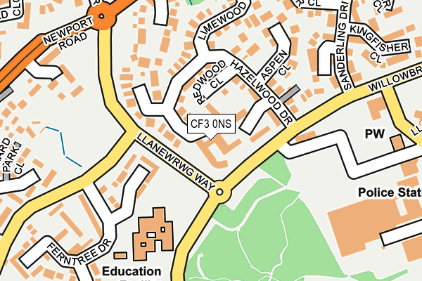 CF3 0NS map - OS OpenMap – Local (Ordnance Survey) CF3 0NS map - OS OpenMap – Local (Ordnance Survey)