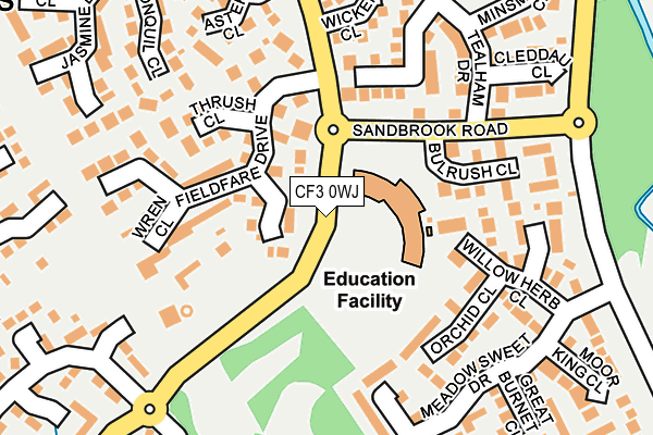 CF3 0WJ map - OS OpenMap – Local (Ordnance Survey) CF3 0WJ map - OS OpenMap – Local (Ordnance Survey)