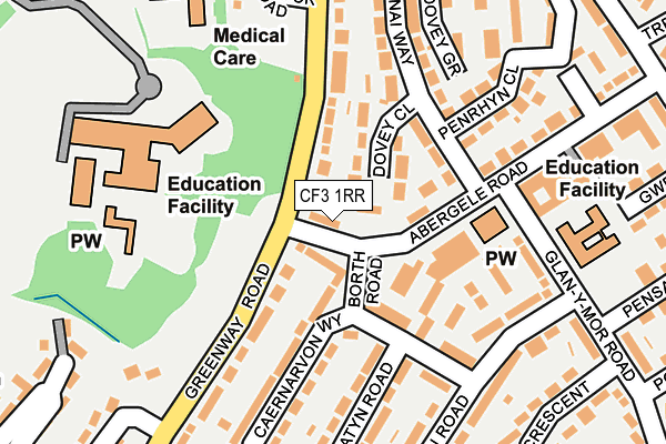 CF3 1RR map - OS OpenMap – Local (Ordnance Survey) CF3 1RR map - OS OpenMap – Local (Ordnance Survey)