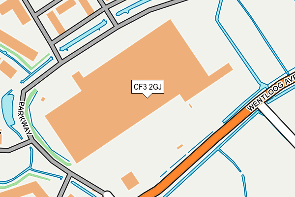 CF3 2GJ map - OS OpenMap – Local (Ordnance Survey) CF3 2GJ map - OS OpenMap – Local (Ordnance Survey)