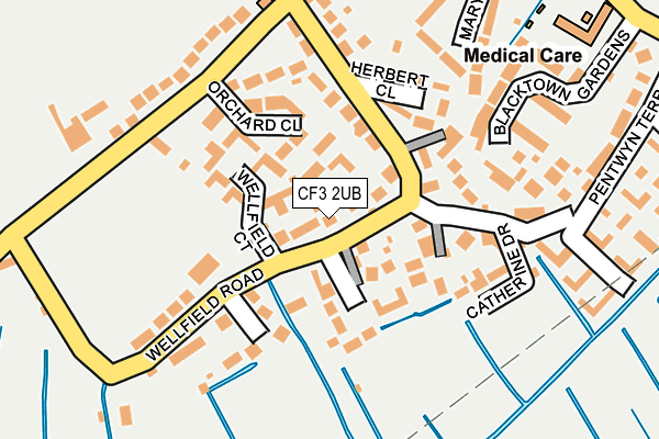 CF3 2UB map - OS OpenMap – Local (Ordnance Survey) CF3 2UB map - OS OpenMap – Local (Ordnance Survey)