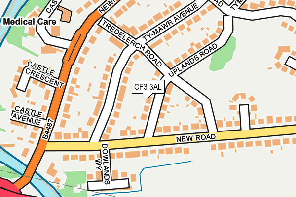 CF3 3AL map - OS OpenMap – Local (Ordnance Survey) CF3 3AL map - OS OpenMap – Local (Ordnance Survey)