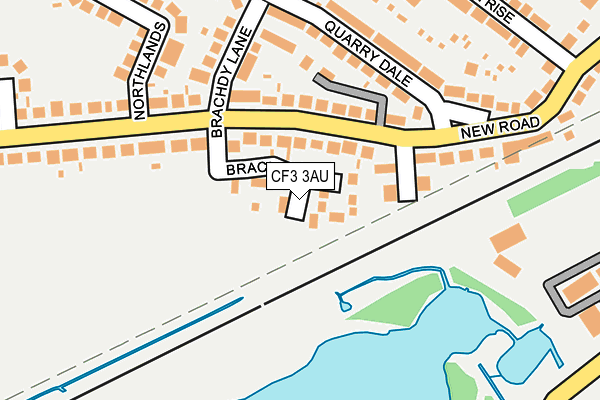 CF3 3AU map - OS OpenMap – Local (Ordnance Survey) CF3 3AU map - OS OpenMap – Local (Ordnance Survey)