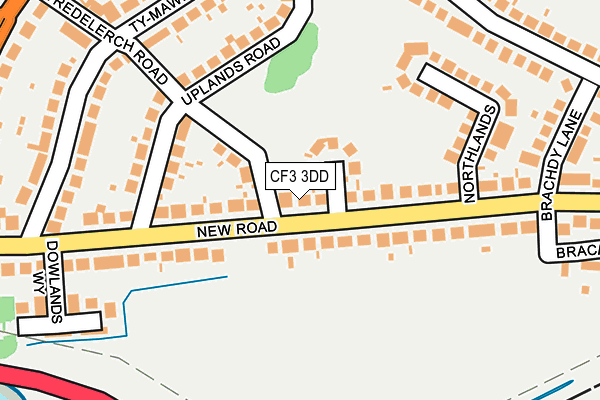 CF3 3DD map - OS OpenMap – Local (Ordnance Survey) CF3 3DD map - OS OpenMap – Local (Ordnance Survey)