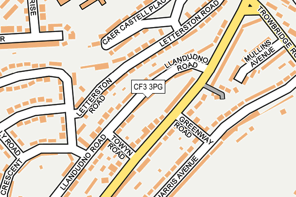 CF3 3PG map - OS OpenMap – Local (Ordnance Survey) CF3 3PG map - OS OpenMap – Local (Ordnance Survey)