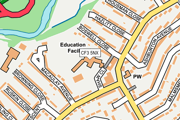 CF3 5NX map - OS OpenMap – Local (Ordnance Survey) CF3 5NX map - OS OpenMap – Local (Ordnance Survey)