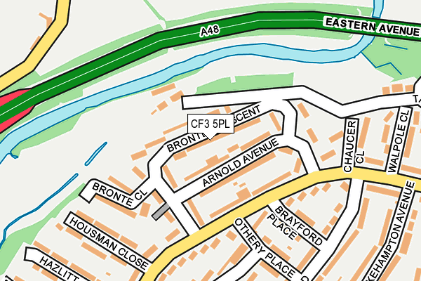 CF3 5PL map - OS OpenMap – Local (Ordnance Survey) CF3 5PL map - OS OpenMap – Local (Ordnance Survey)