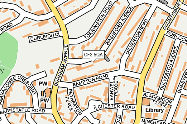 CF3 5QA map - OS OpenMap – Local (Ordnance Survey) CF3 5QA map - OS OpenMap – Local (Ordnance Survey)