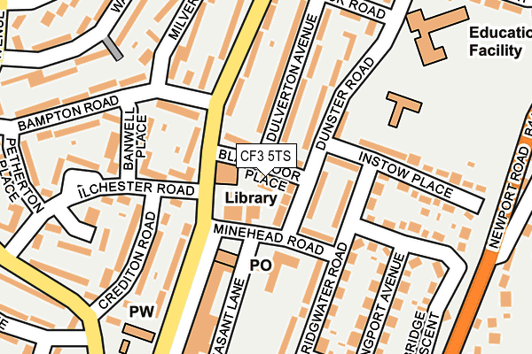 CF3 5TS map - OS OpenMap – Local (Ordnance Survey) CF3 5TS map - OS OpenMap – Local (Ordnance Survey)