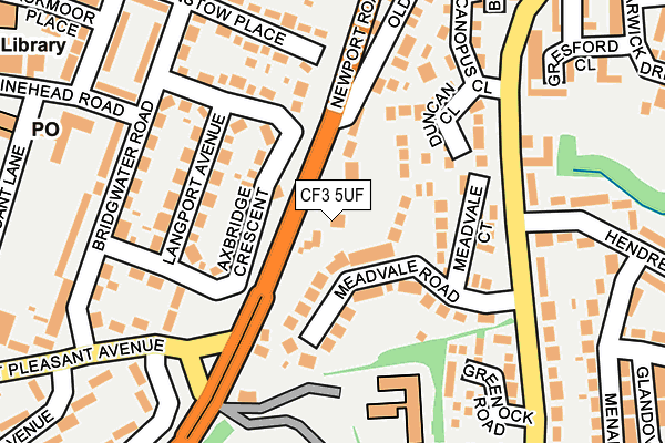 CF3 5UF map - OS OpenMap – Local (Ordnance Survey) CF3 5UF map - OS OpenMap – Local (Ordnance Survey)