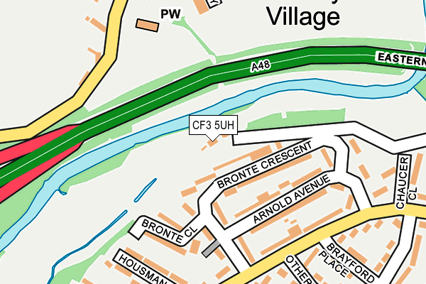 CF3 5UH map - OS OpenMap – Local (Ordnance Survey) CF3 5UH map - OS OpenMap – Local (Ordnance Survey)